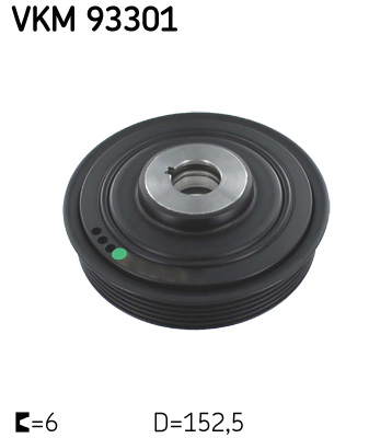 Ременный шкив, коленчатый вал - VKM 93301 SKF